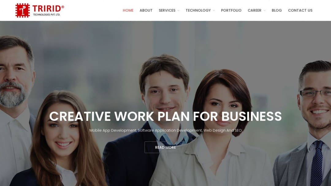 Screenshot of TRIRID Technologies Pvt. Ltd.'s Website