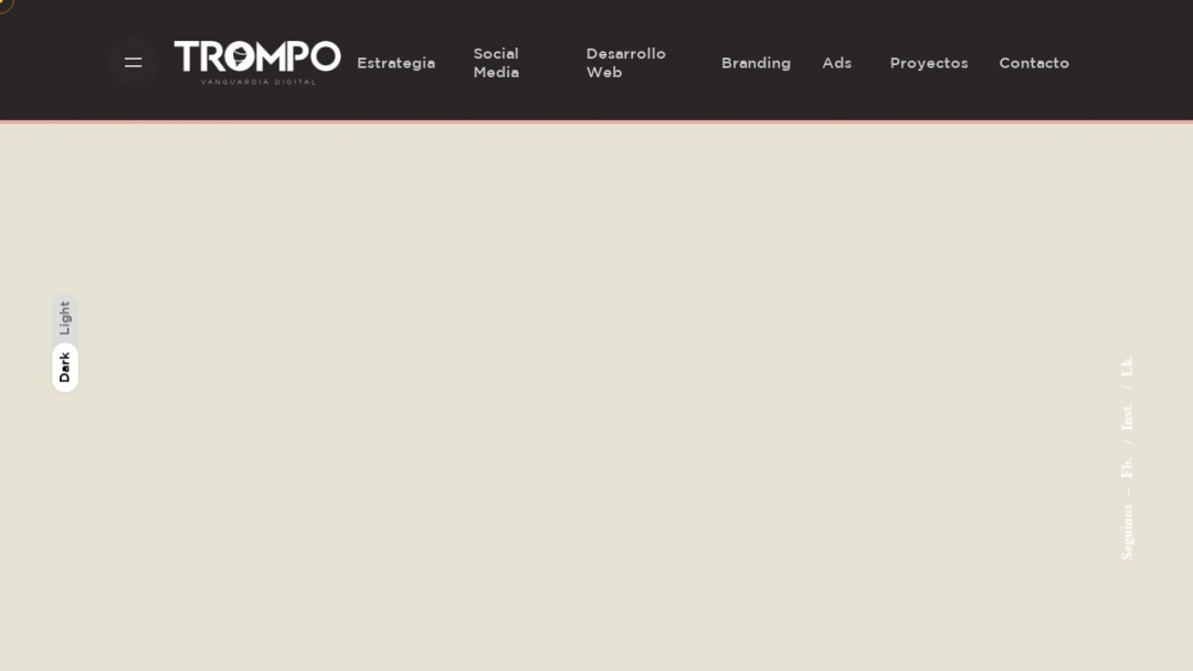Screenshot of Trompo Agencia's Website