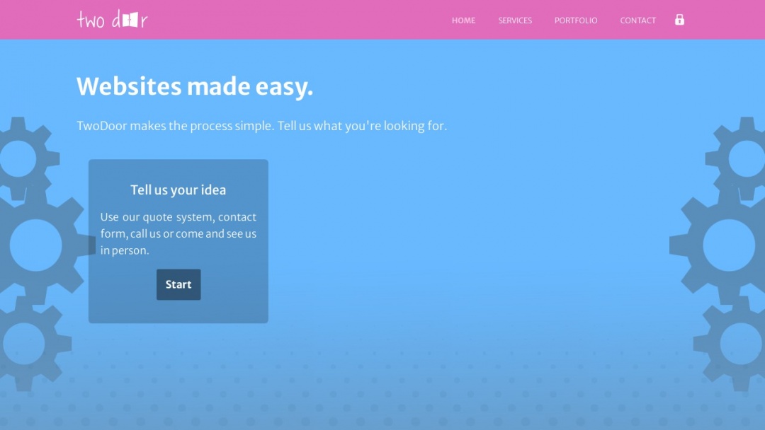 Screenshot of TwoDoor Web Development's Website