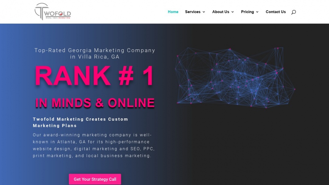 Screenshot of Twofold Marketing's Website