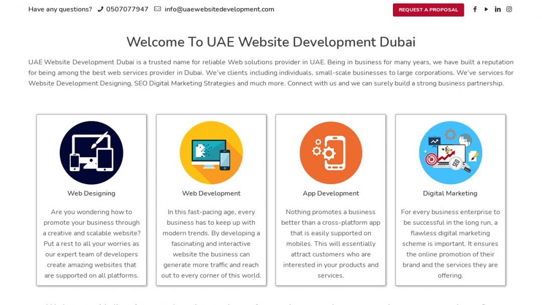 Screenshot of UAE Website Development Company in Dubai's Website