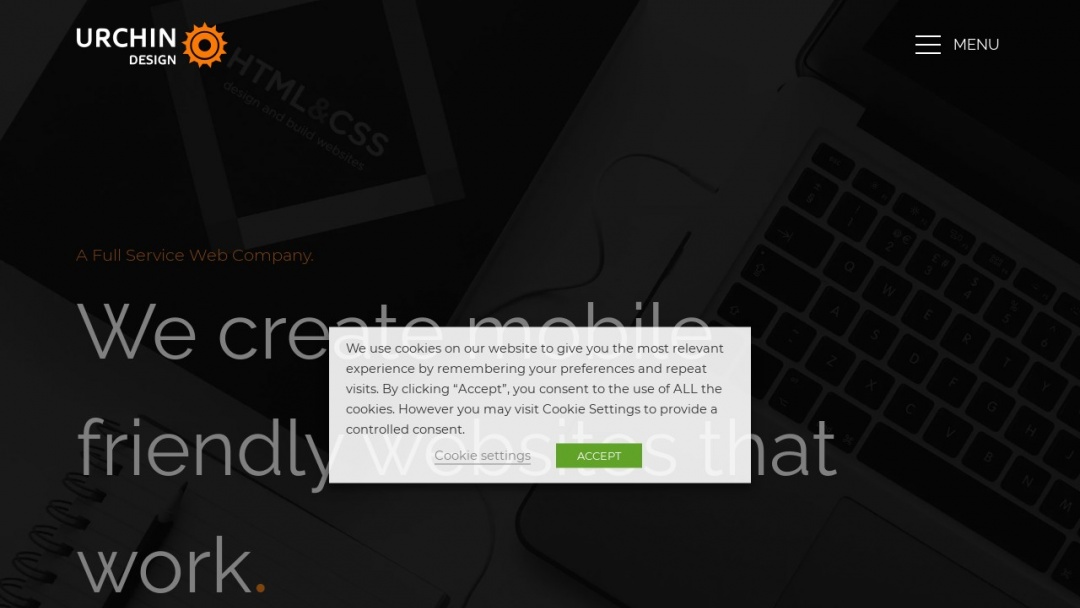 Screenshot of Urchin Design's Website