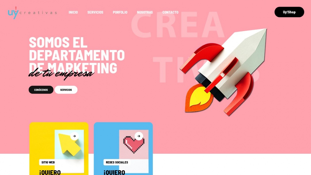Screenshot of Uy Creativas's Website