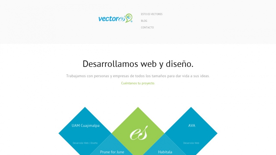 Screenshot of Vectores's Website