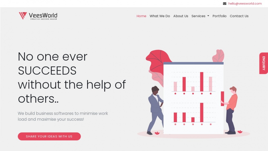 Screenshot of VeesWorld's Website