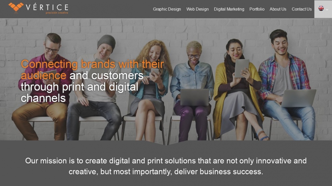 Screenshot of Vértice Precisión Creativa's Website