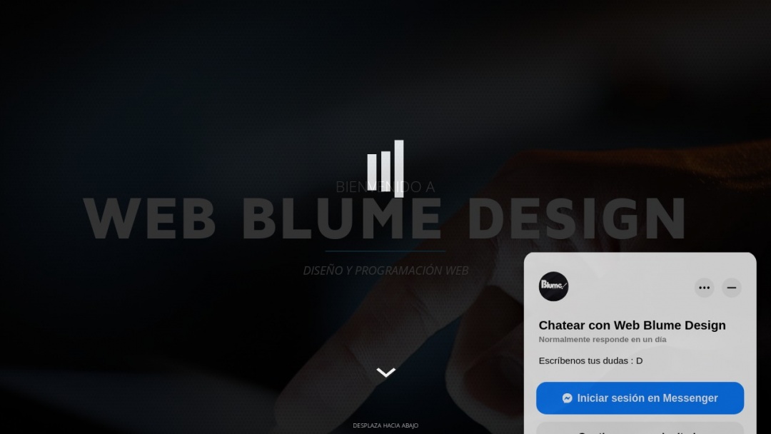 Screenshot of Web Blume Design's Website