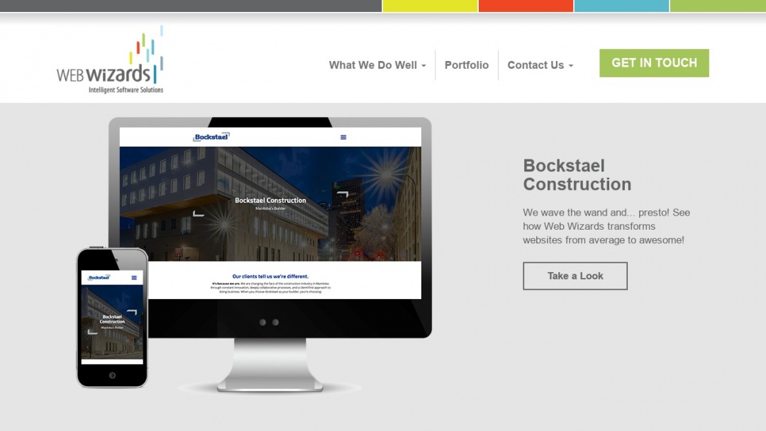 Screenshot of Web Wizards Inc.'s Website