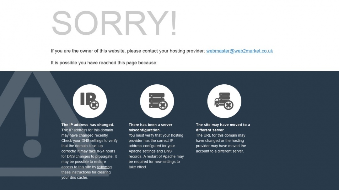 Screenshot of web2market's Website