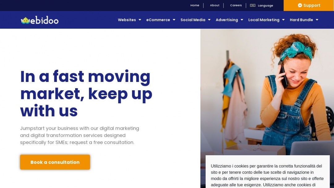 Screenshot of webidoo's Website