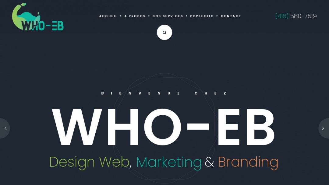 Screenshot of Who-eb's Website