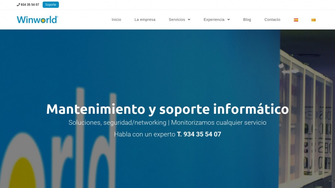 Screenshot of Winworld's Website