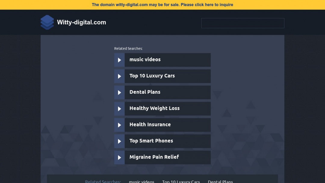Screenshot of Witty digital's Website