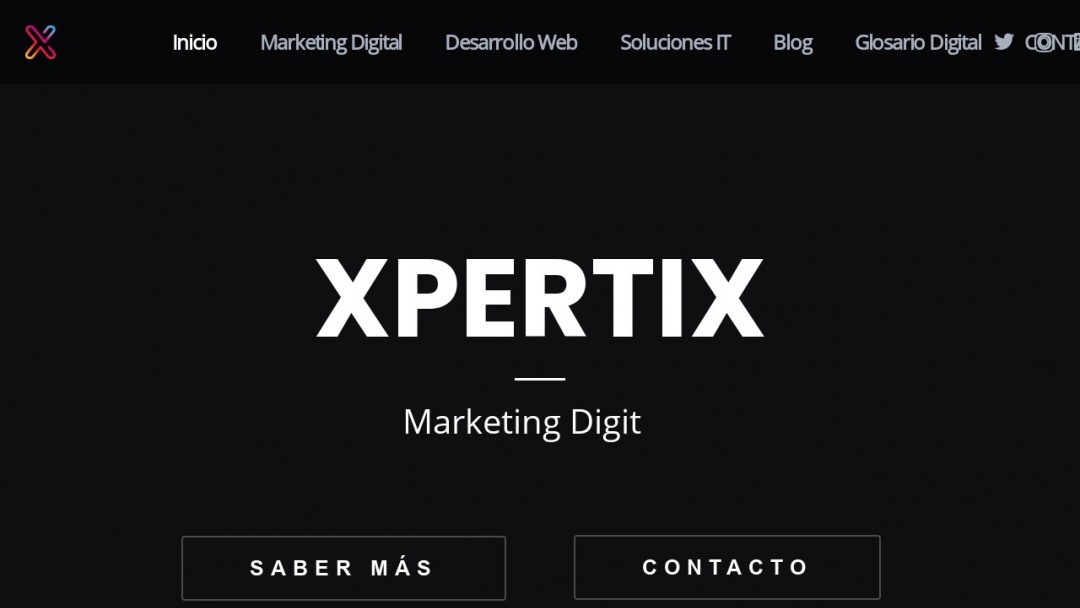 Screenshot of Xpertix's Website