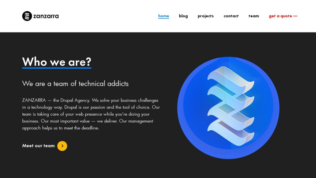 Screenshot of ZANZARRA's Website