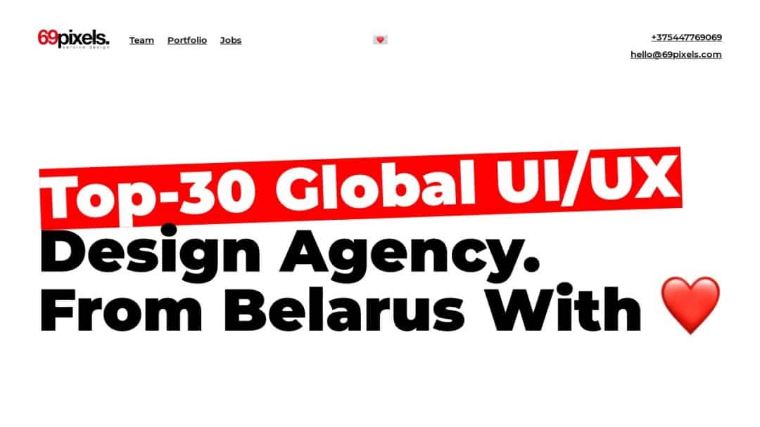 Screenshot of 69pixels's Website