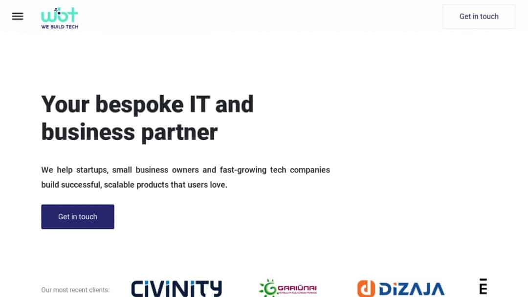 Screenshot of Accelerate Ltd's Website