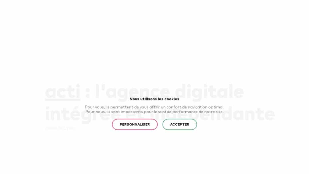 Screenshot of acti's Website