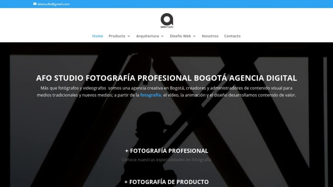 Screenshot of AFO STUDIO's Website