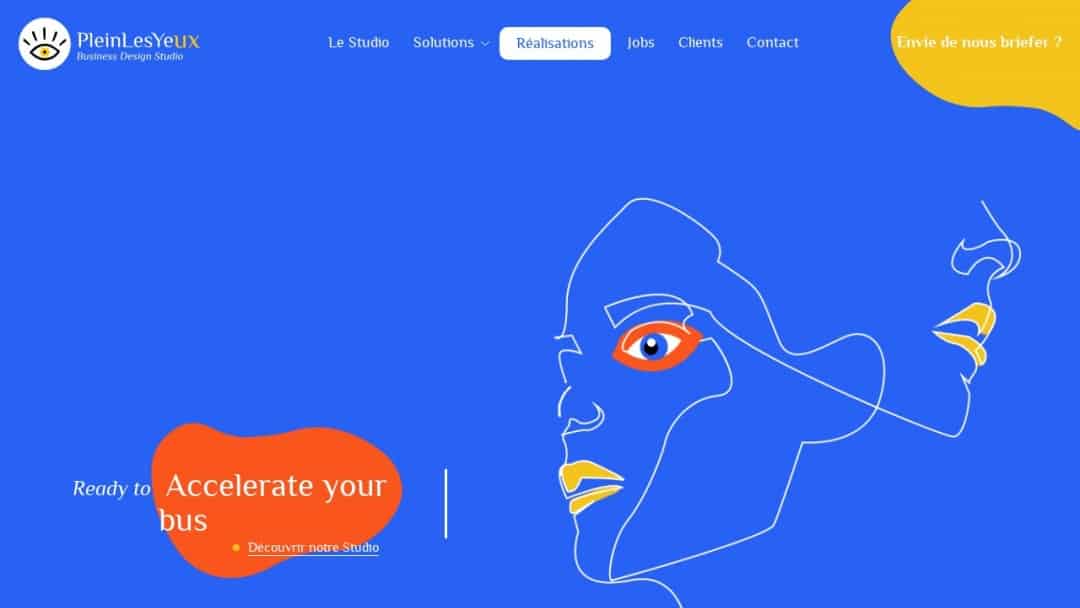 Screenshot of Agence Plein les Yeux's Website