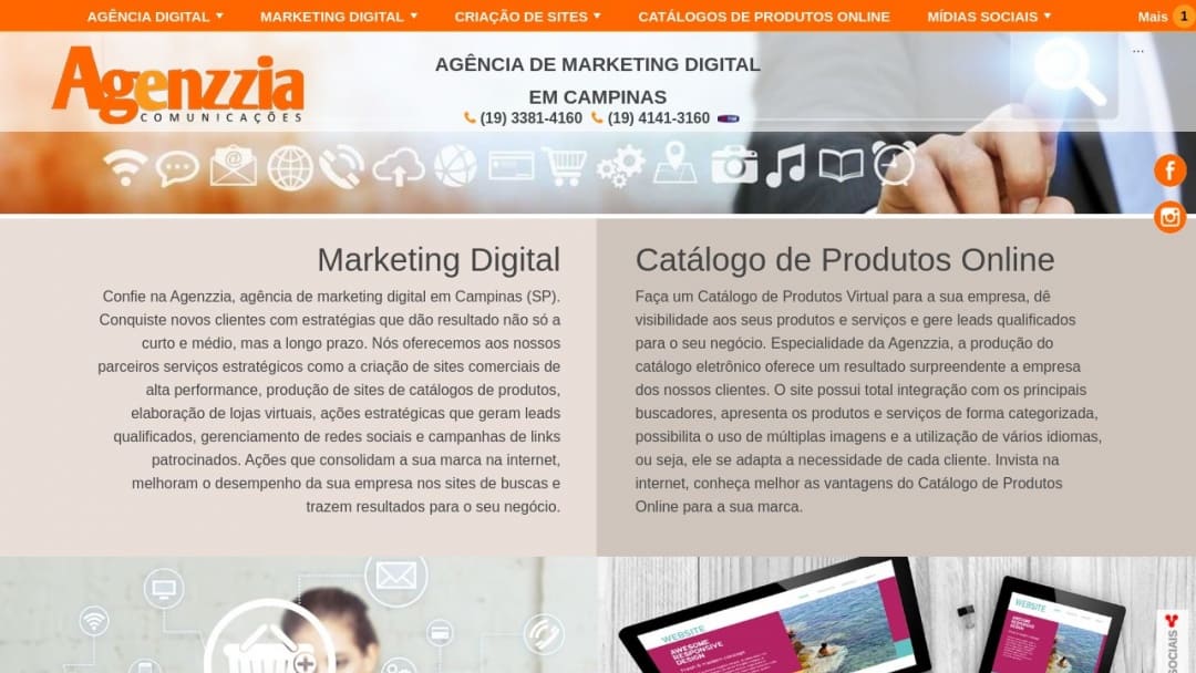 Screenshot of Agenzzia - Marketing Digital's Website