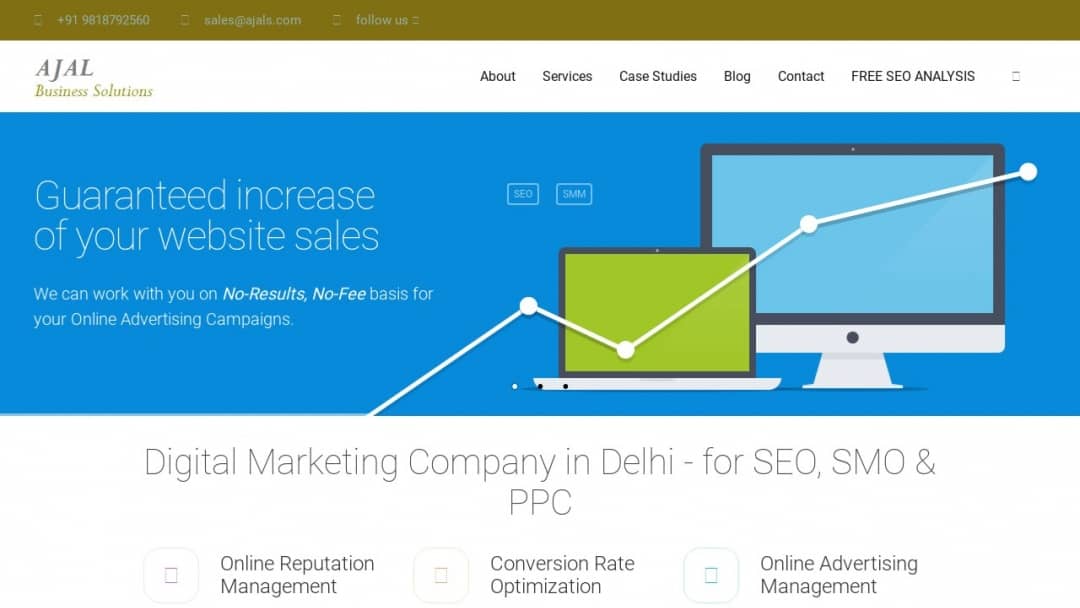 Screenshot of Ajal Business Solutions's Website