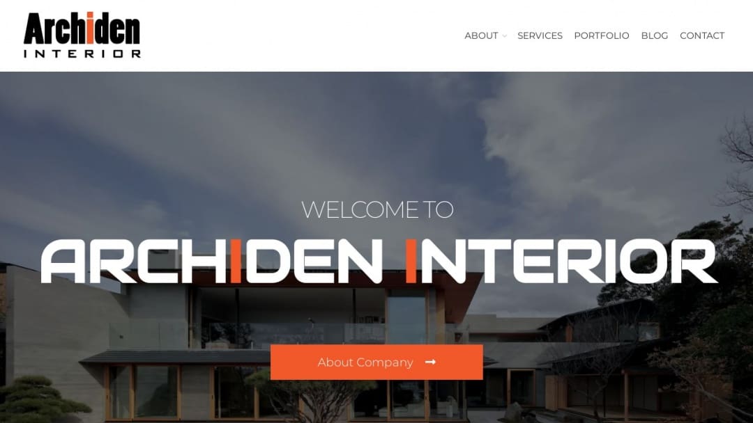 Screenshot of ARCHIDEN INTERIOR's Website