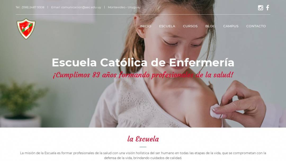 Screenshot of Area W3's Website