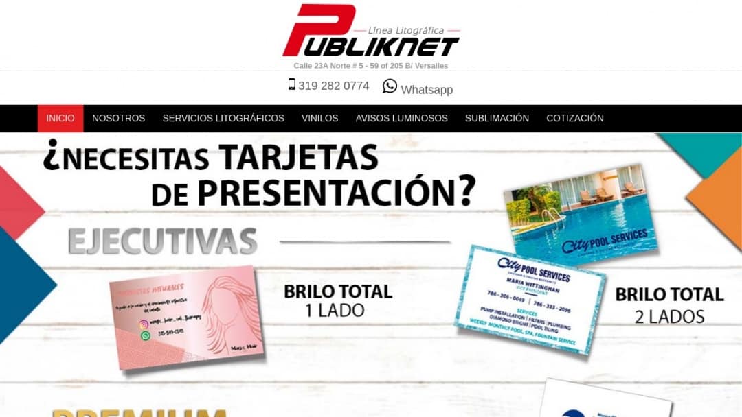 Screenshot of Avisos Luminosos Y Acrilicos's Website
