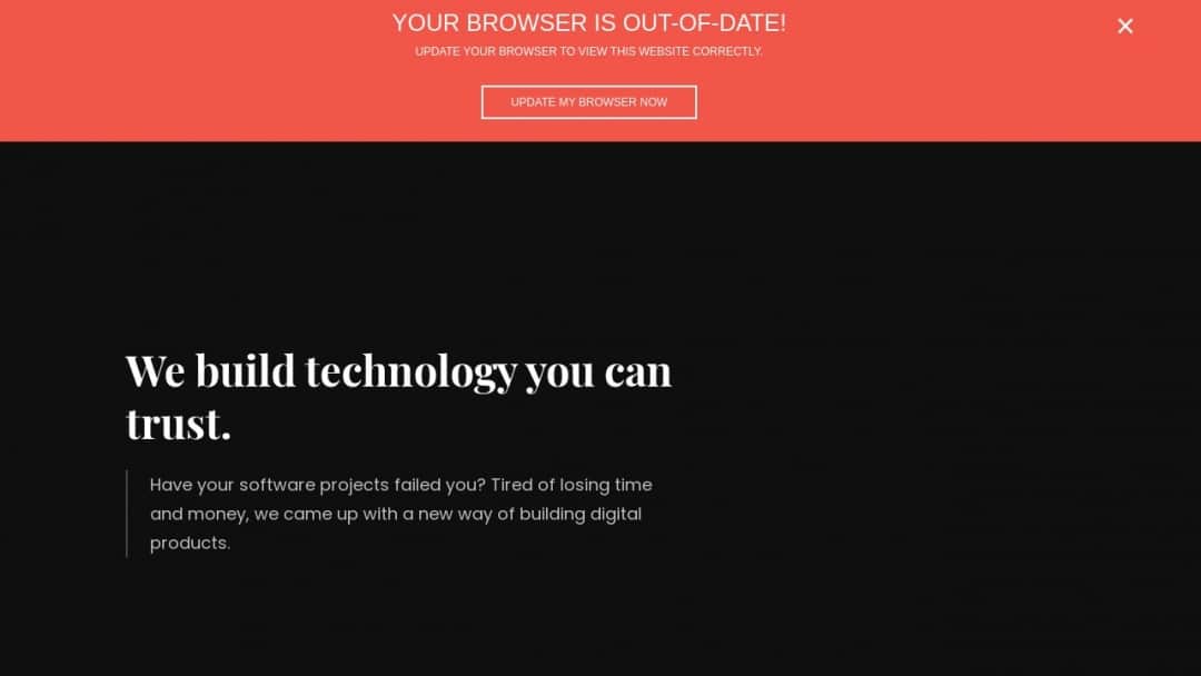 Screenshot of Axiacore's Website