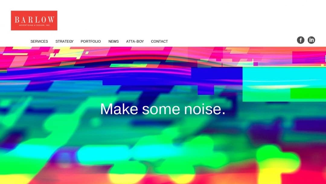 Screenshot of Barlow Advertising & Design, Inc.'s Website