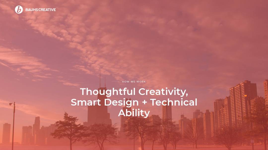 Screenshot of Bauhs Creative Group's Website