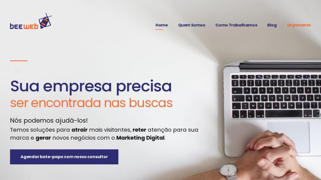 Screenshot of BeeWeb's Website