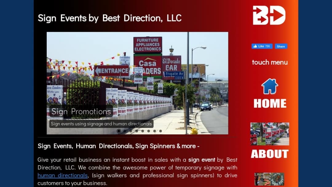 Screenshot of Best Direction, LLC's Website