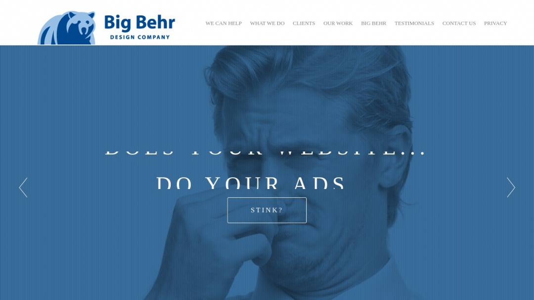 Screenshot of Big Behr Design Co's Website