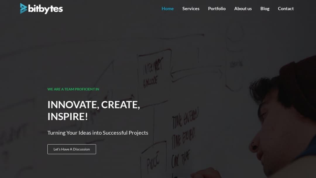 Screenshot of BitBytes's Website