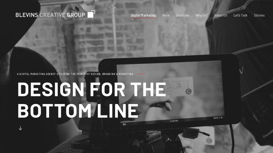 Screenshot of Blevins Creative Group Inc's Website
