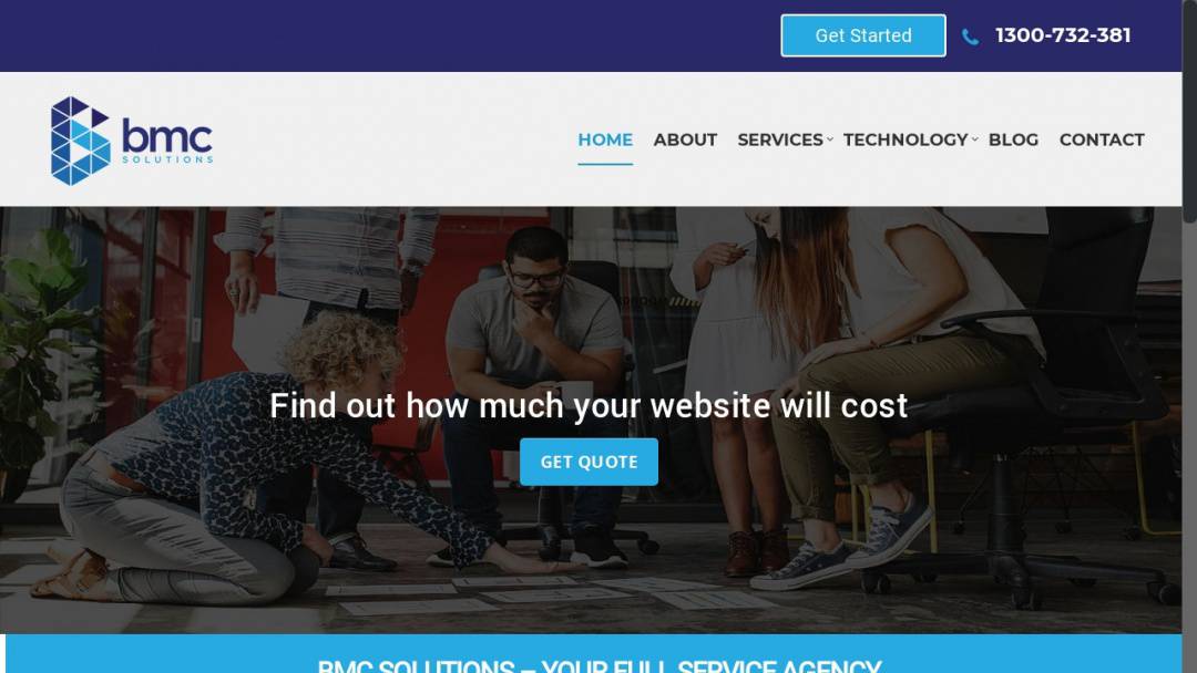 Screenshot of BMC Solutions's Website