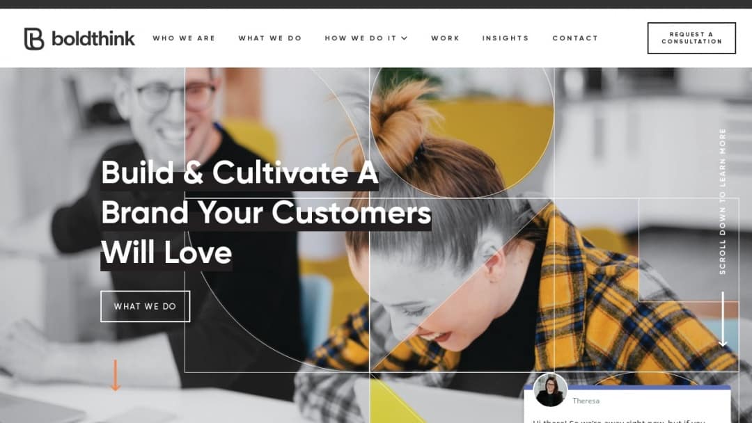 Screenshot of Boldthink Creative's Website