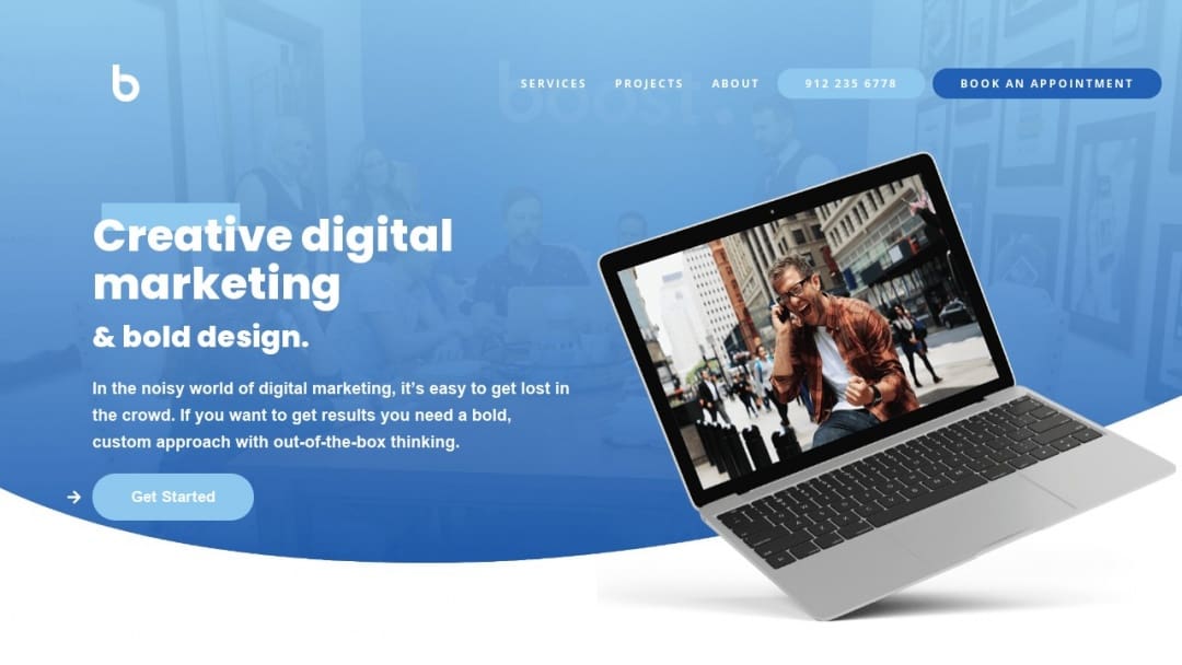 Screenshot of Boost by Design's Website