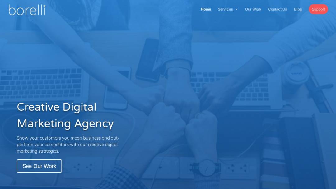 Screenshot of Borelli Designs LLC's Website