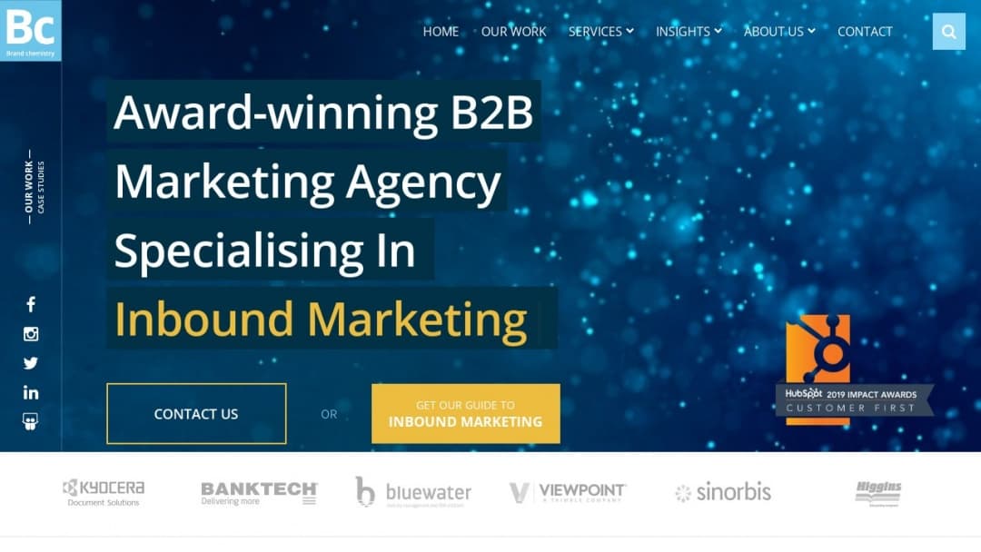 Screenshot of Brand Chemistry's Website