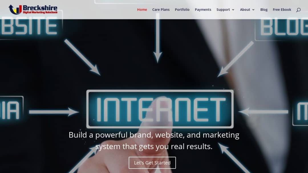 Screenshot of Breckshire LLC's Website