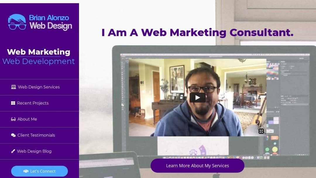 Screenshot of Brian Alonzo Web Design's Website