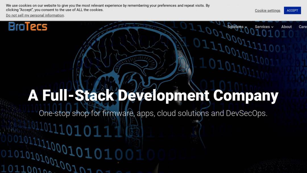 Screenshot of BroTecs Technologies Limited's Website