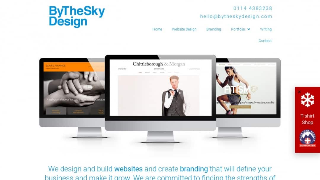 Screenshot of By The Sky Design's Website