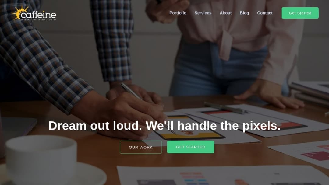 Screenshot of Caffeine Interactive Technologies's Website