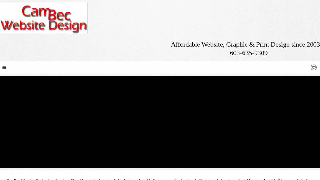 Screenshot of CamBec Website Design's Website