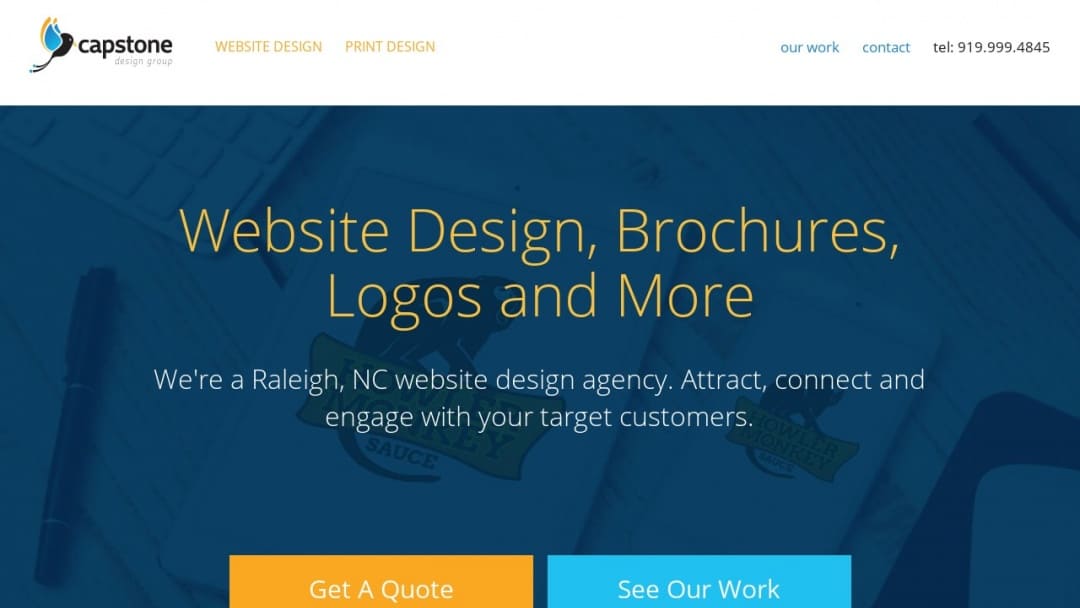 Screenshot of Capstone Design Group LLC's Website