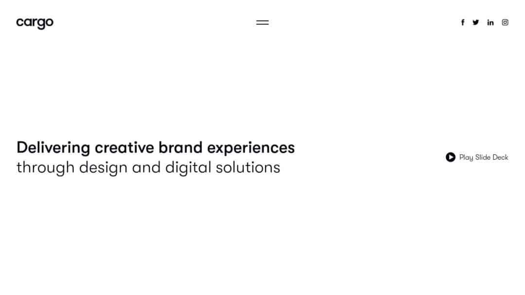 Screenshot of Cargo Creative's Website